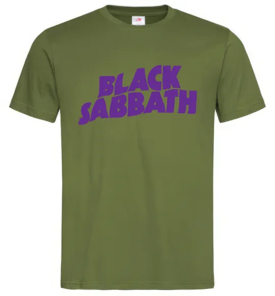 Чоловіча футболка Black Sabbath logo Оливковий фото