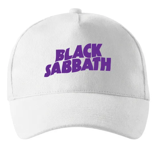 Кепка Black Sabbath logo Білий фото
