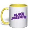 Чашка с цветной ручкой Black Sabbath logo Лимонный фото