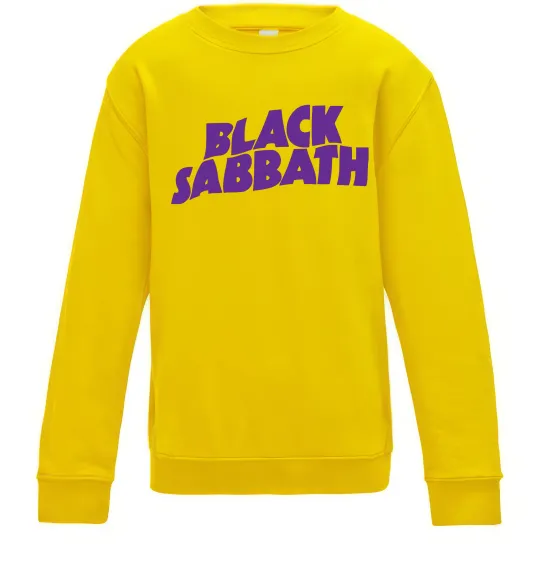 Дитячий світшот Black Sabbath logo Сонячно жовтий фото