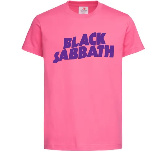 Дитяча футболка Black Sabbath logo Яскраво-рожевий фото