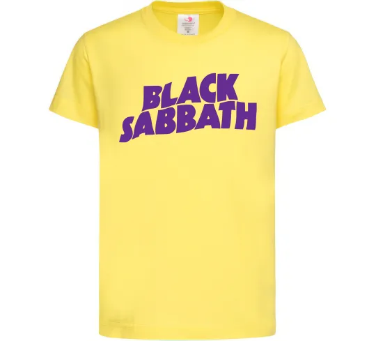 Дитяча футболка Black Sabbath logo Лимонний фото