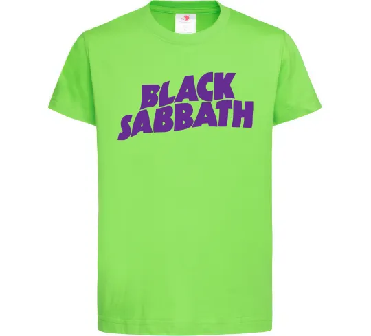 Дитяча футболка Black Sabbath logo Лаймовий фото