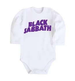 Дитячий бодік Black Sabbath logo Білий фото