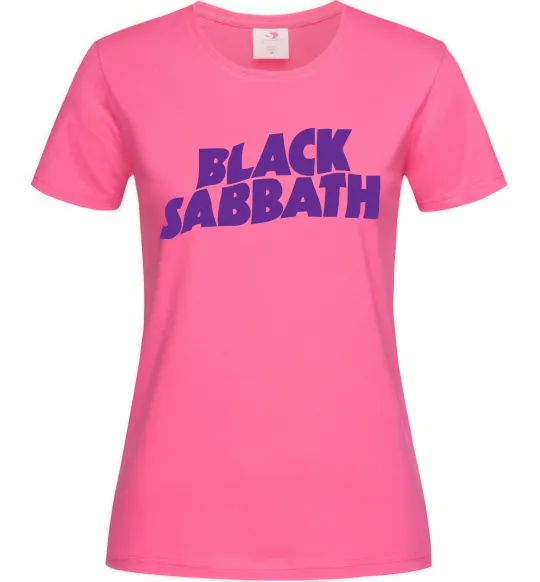 Женская футболка Black Sabbath logo Ярко-розовый фото