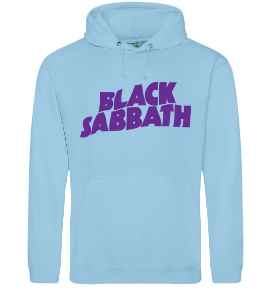 Мужская толстовка (худи) Black Sabbath logo Голубой фото