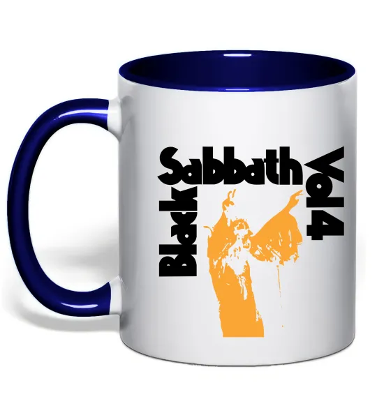 Чашка с цветной ручкой Black Sabbath vol.4 Глубокий темно-синий фото