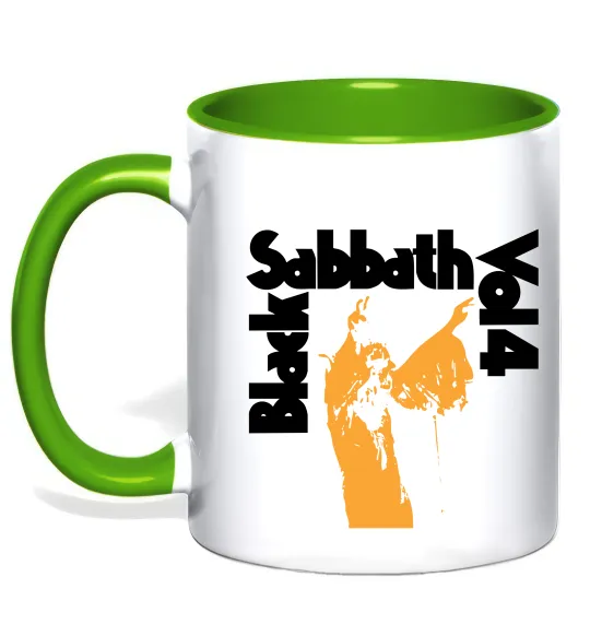Чашка с цветной ручкой Black Sabbath vol.4 Зеленый фото