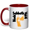 Чашка с цветной ручкой Black Sabbath vol.4 Красный фото