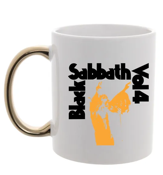 Чашка с цветной ручкой Black Sabbath vol.4 Золото фото