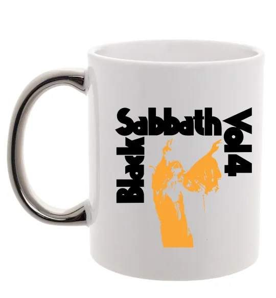 Чашка с цветной ручкой Black Sabbath vol.4 Серебро фото