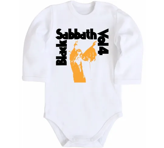 Дитячий бодік Black Sabbath vol.4 Білий фото