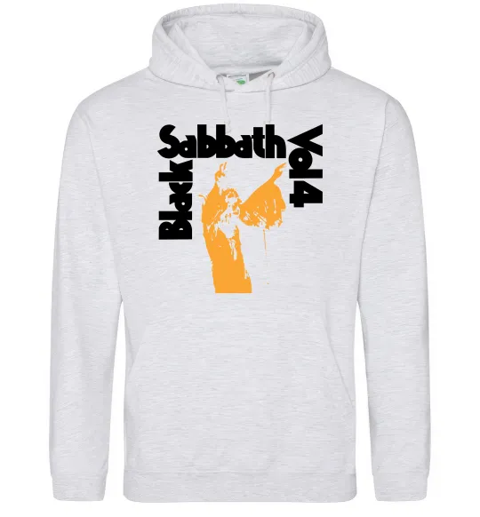 Мужская толстовка (худи) Black Sabbath vol.4 Серый меланж фото