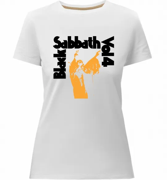 Жіноча преміум футболка Black Sabbath vol.4 Білий фото