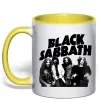 Чашка с цветной ручкой Black Sabbath фото Солнечно желтый фото