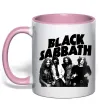 Чашка с цветной ручкой Black Sabbath фото Нежно розовый фото