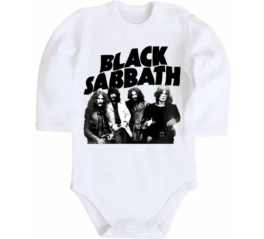 Детский боди Black Sabbath фото Белый фото