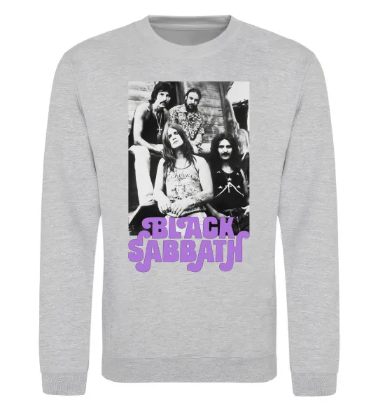 Свитшот Ozzy Osbourne and Black Sabbath Серый меланж фото