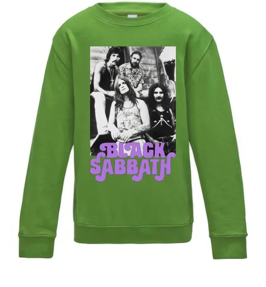 Дитячий світшот Ozzy Osbourne and Black Sabbath Лаймовий фото
