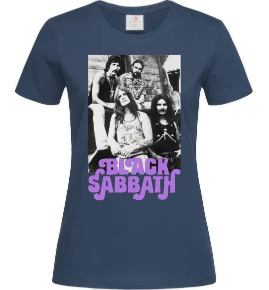 Женская футболка Ozzy Osbourne and Black Sabbath Темно-синий фото