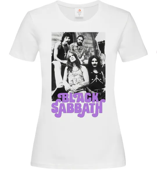Женская футболка Ozzy Osbourne and Black Sabbath Белый фото