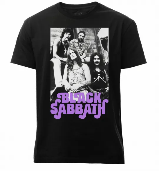 Мужская премиум футболка Ozzy Osbourne and Black Sabbath Черный фото