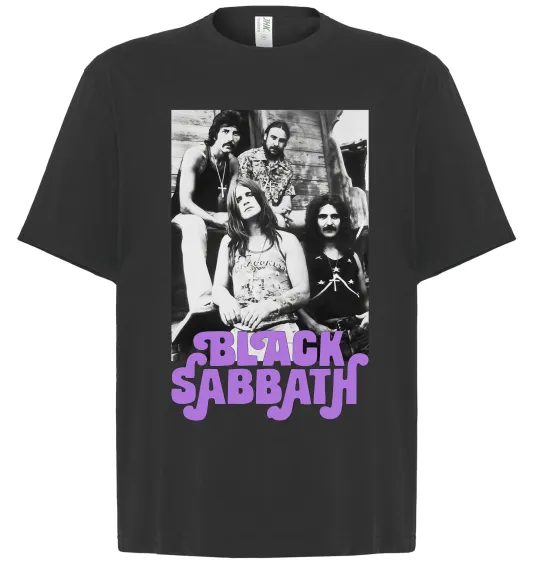Футболка Оверсайз Ozzy Osbourne and Black Sabbath Чорний фото