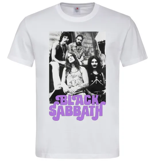 Чоловіча футболка Ozzy Osbourne and Black Sabbath Білий фото