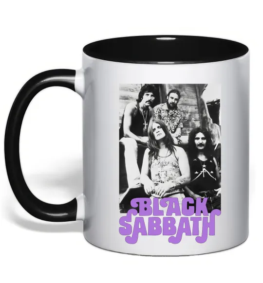 Чашка з кольоровою ручкою Ozzy Osbourne and Black Sabbath Чорний фото