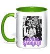 Чашка с цветной ручкой Ozzy Osbourne and Black Sabbath Лаймовый фото