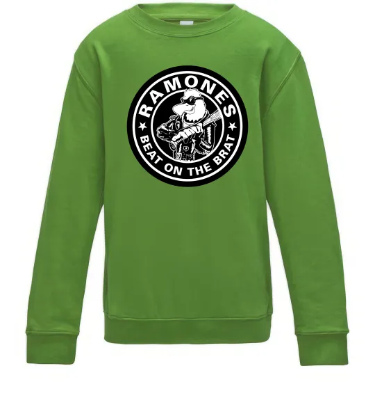 Детский Свитшот Ramones Beat on the brat Лаймовый фото