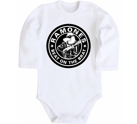 Детский боди Ramones Beat on the brat Белый фото