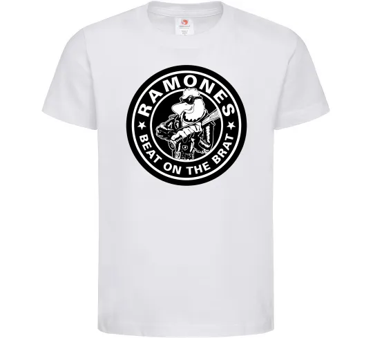 Детская футболка Ramones Beat on the brat Белый фото