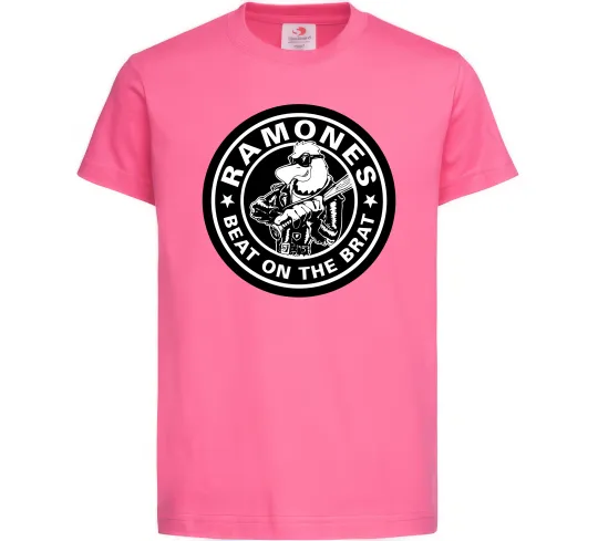 Детская футболка Ramones Beat on the brat Ярко-розовый фото