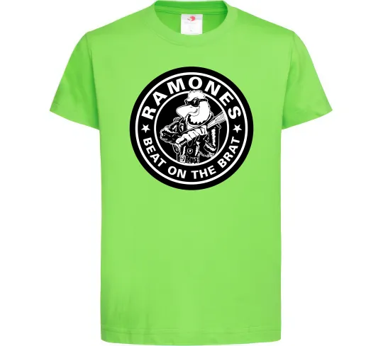 Детская футболка Ramones Beat on the brat Лаймовый фото