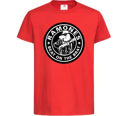 Детская футболка Ramones Beat on the brat Красный фото