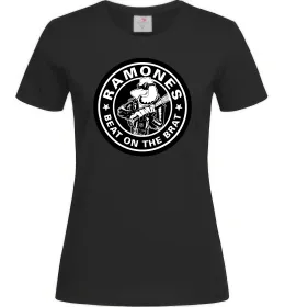 Женская футболка Ramones Beat on the brat Черный фото