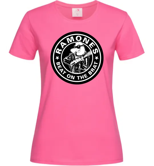 Женская футболка Ramones Beat on the brat Ярко-розовый фото