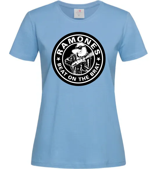 Женская футболка Ramones Beat on the brat Голубой фото