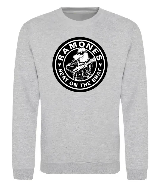 Світшот Ramones Beat on the brat Сірий меланж фото