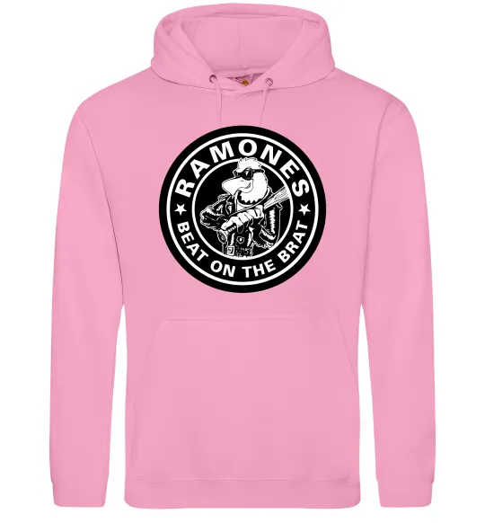 Чоловіча толстовка (худі) Ramones Beat on the brat Рожевий фото