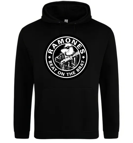 Мужская толстовка (худи) Ramones Beat on the brat Черный фото