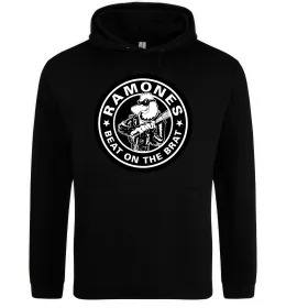 Женская толстовка (худи) Ramones Beat on the brat Черный фото