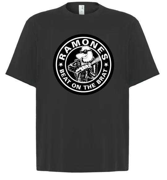 Футболка Оверсайз Ramones Beat on the brat Чорний фото