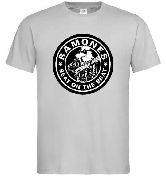 Мужская футболка Ramones Beat on the brat Серый фото
