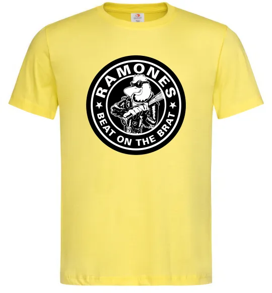 Мужская футболка Ramones Beat on the brat Лимонный фото