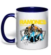 Чашка з кольоровою ручкою Ramones Road to ruin Глибокий темно-синій фото