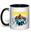 Чашка з кольоровою ручкою Ramones Road to ruin Чорний фото