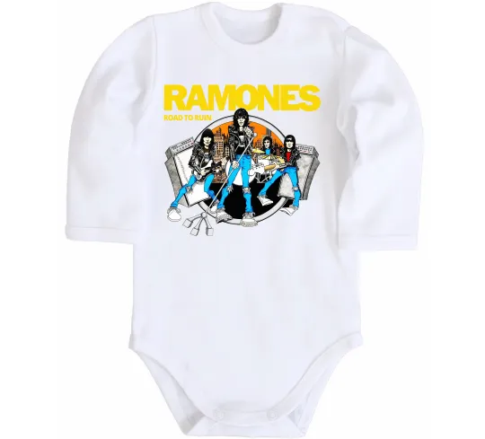 Детский боди Ramones Road to ruin Белый фото