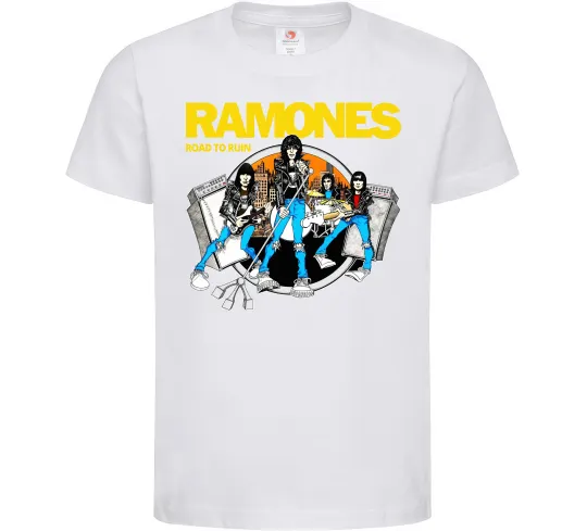 Дитяча футболка Ramones Road to ruin Білий фото